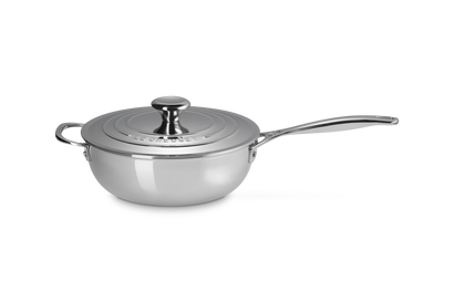 Sauteuse Chef en Inox Signature avec Revêtement Anti-Adhérent et Couvercle et Poignée d'Assistance