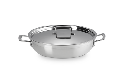 Sauteuse Provençale en Inox avec Revêtement Anti-Adhérent et Couvercle