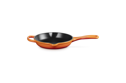 Skillet rond en fonte émaillée