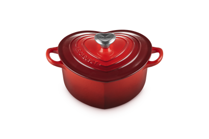 Cocotte Cœur en fonte émaillée avec bouton cœur
