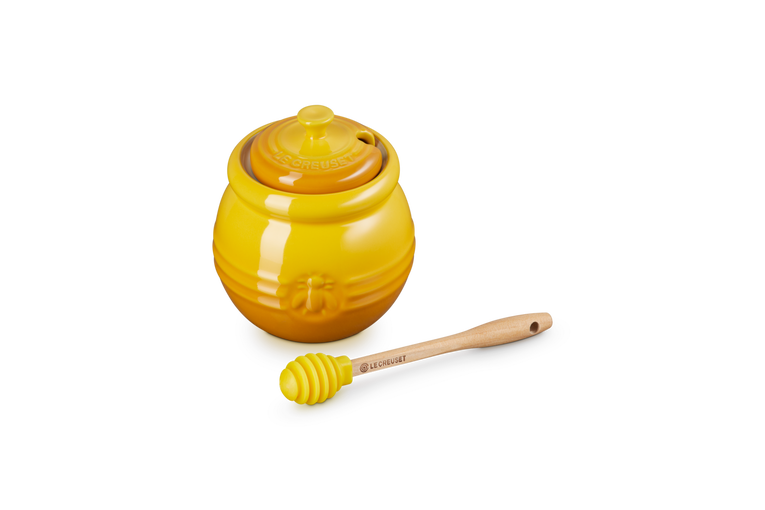 Pot à miel en céramique avec cuillère