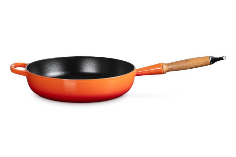 le creuset Sauteuse Signature en fonte émaillée avec manche en bois