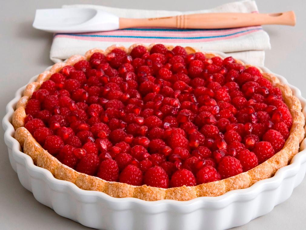 Tarte croustillante framboises & grenadine