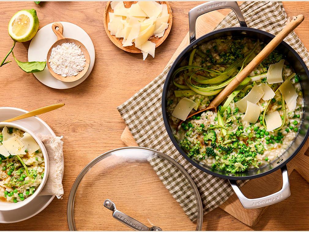 Risotto aux légumes verts