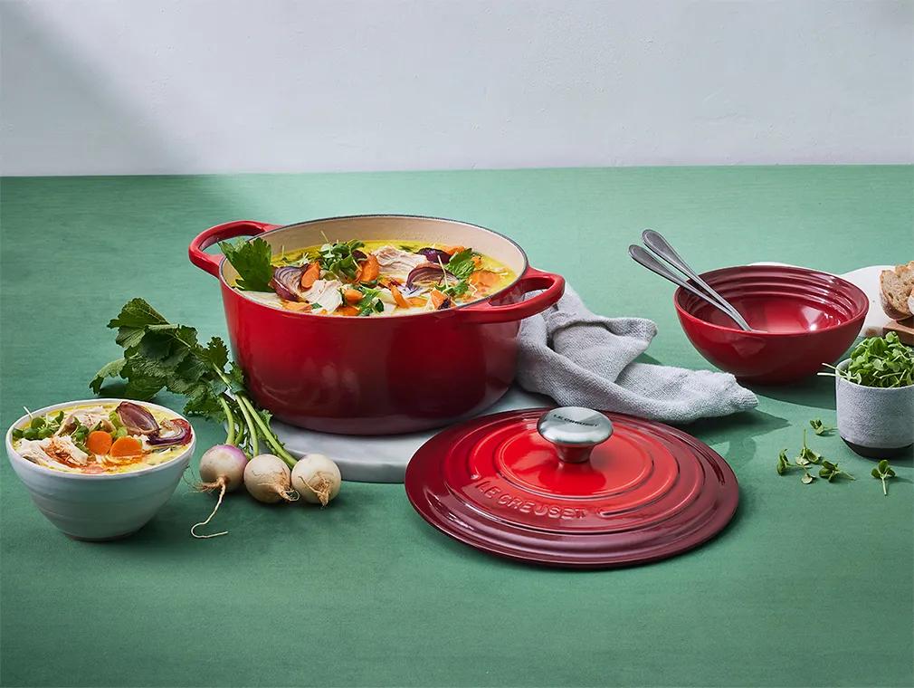 Velouté crémeux de poulet et légumes de la ferme