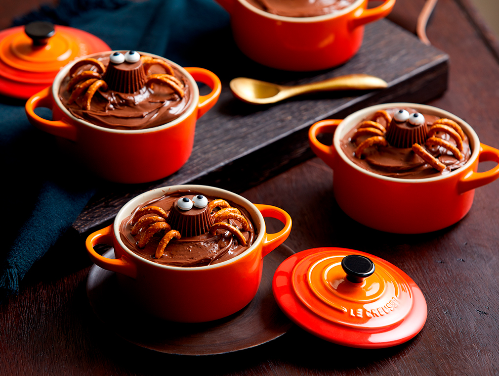 Araignées au chocolat et cacahuètes