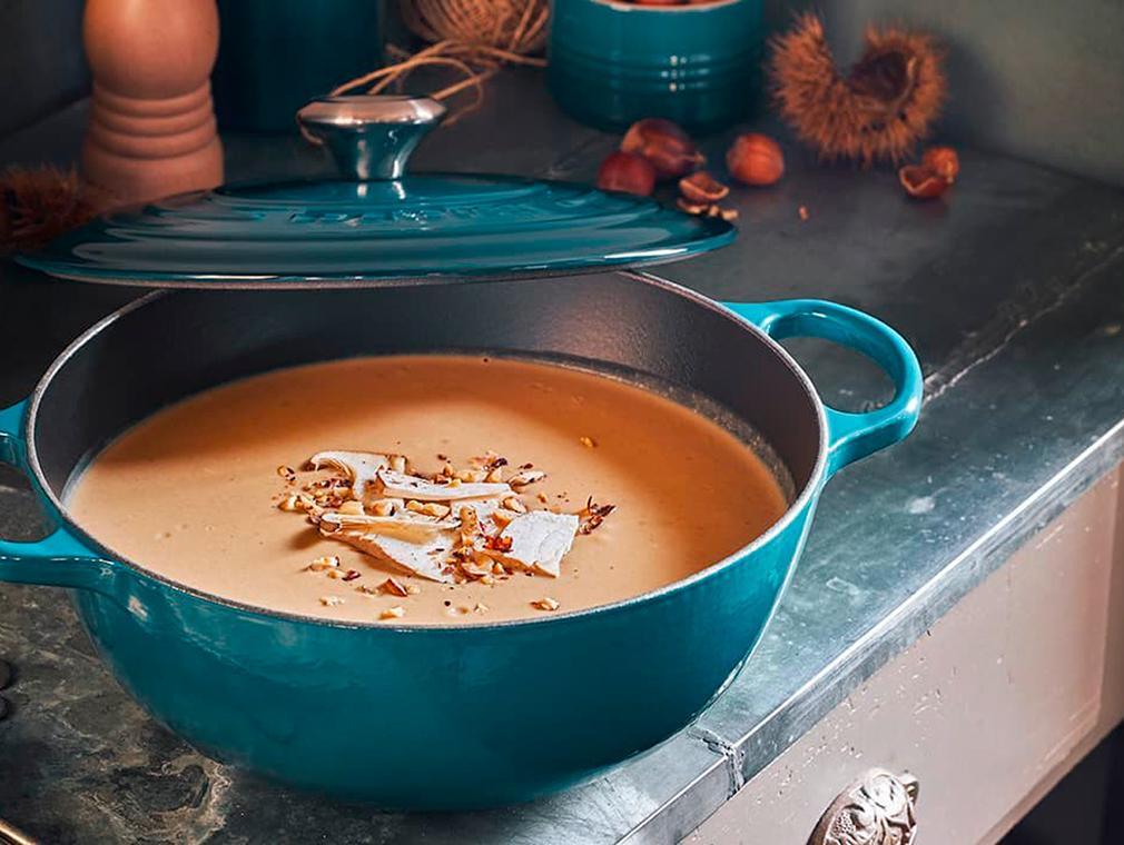Velouté de cèpes & châtaignes