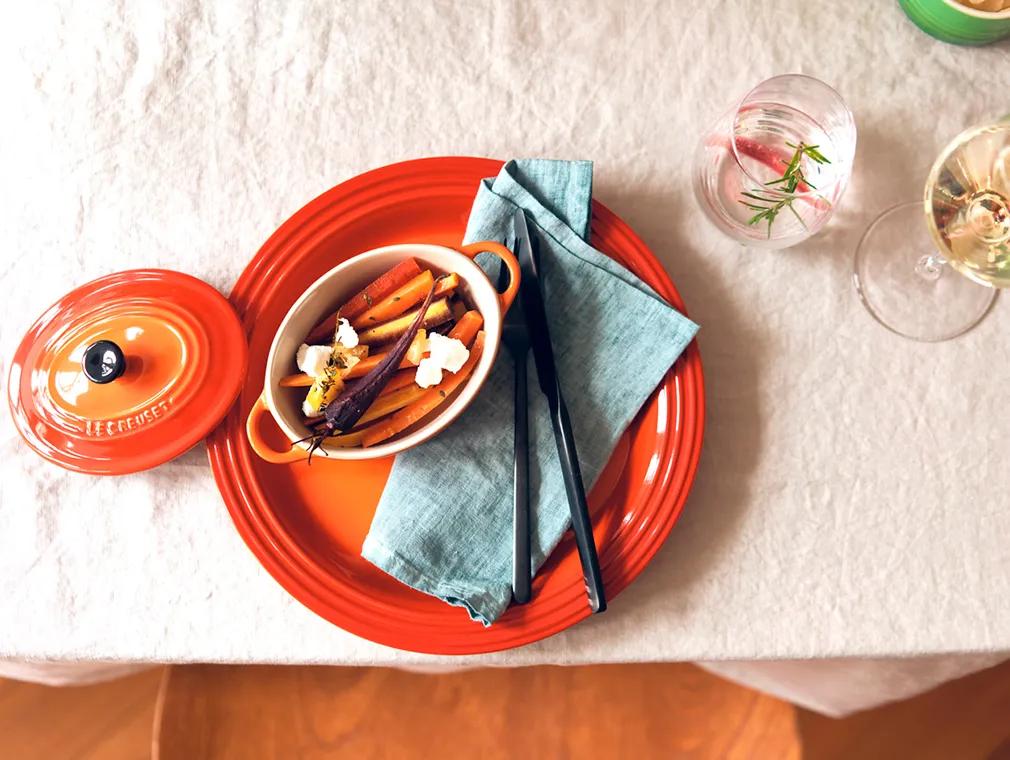 Carottes multicolores au fromage de chèvre