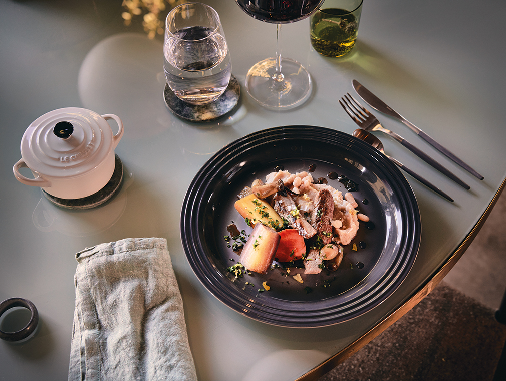 Osso buco de carottes avec gremolata et purée de haricots blancs