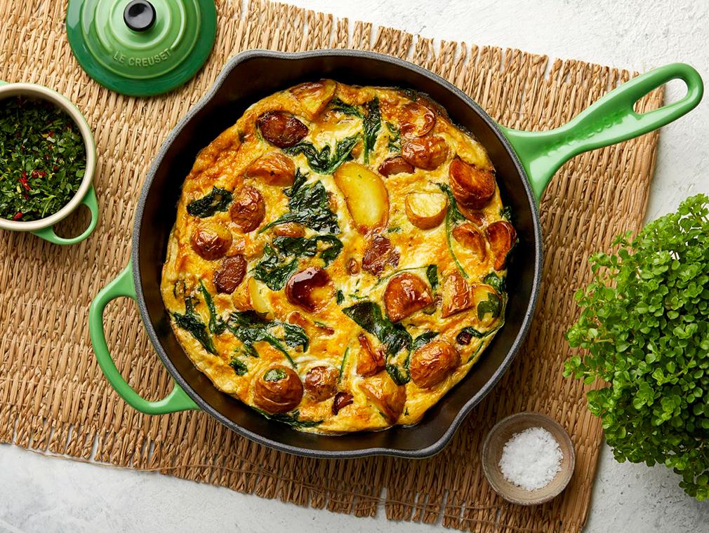 Frittata à l’ail confit et Gremolata
