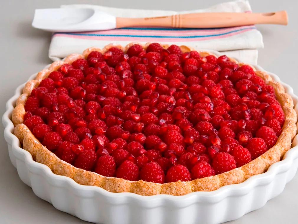 Tarte croustillante framboises & grenadine
