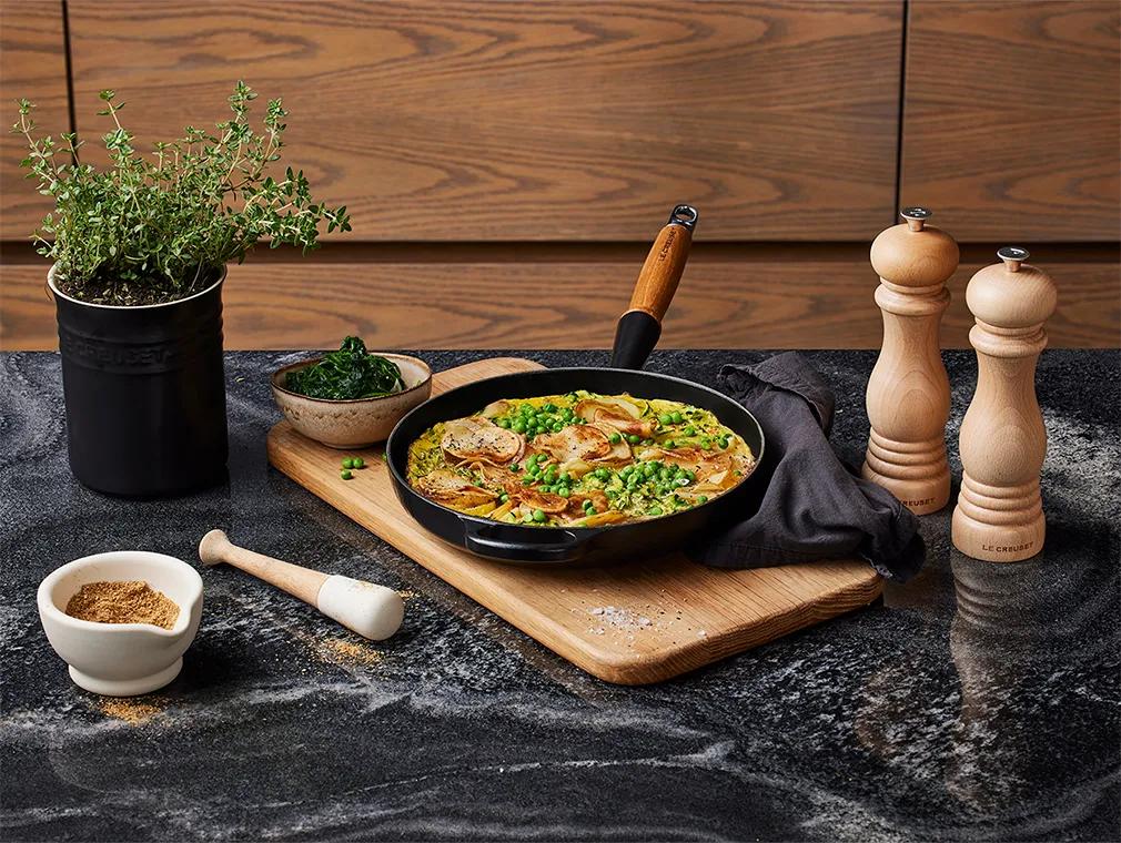 Tortilla verte à la pomme de terre