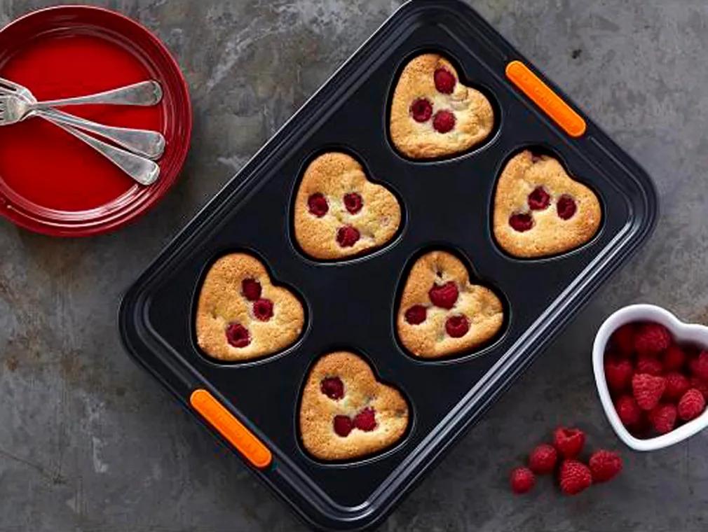 Financiers cœur à la framboise