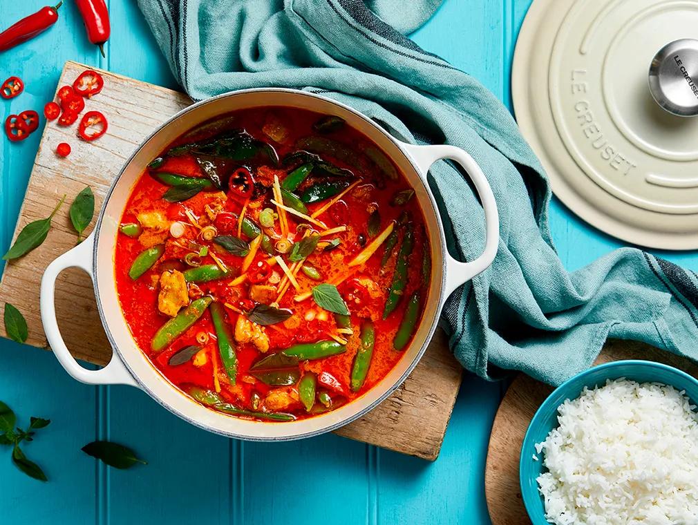 Curry de poulet rouge thaïlandais