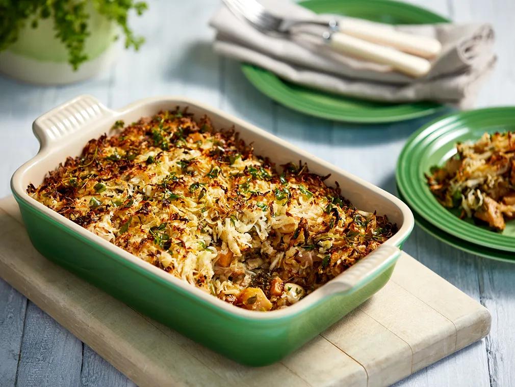 Rösti au chou Kale, aux noix et au cheddar