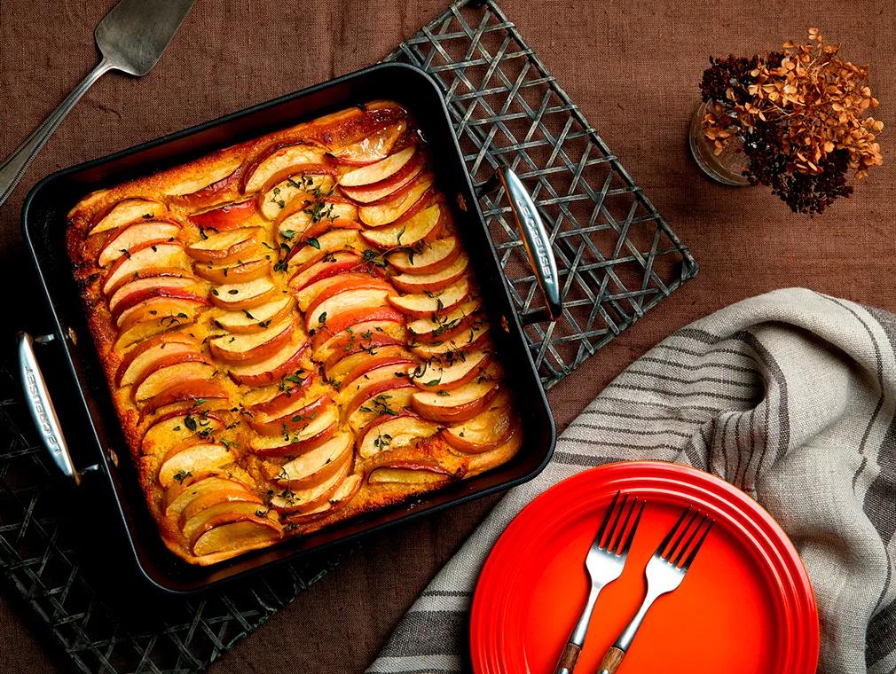 Tarte feuilletée aux pommes Bramley, citron et thym