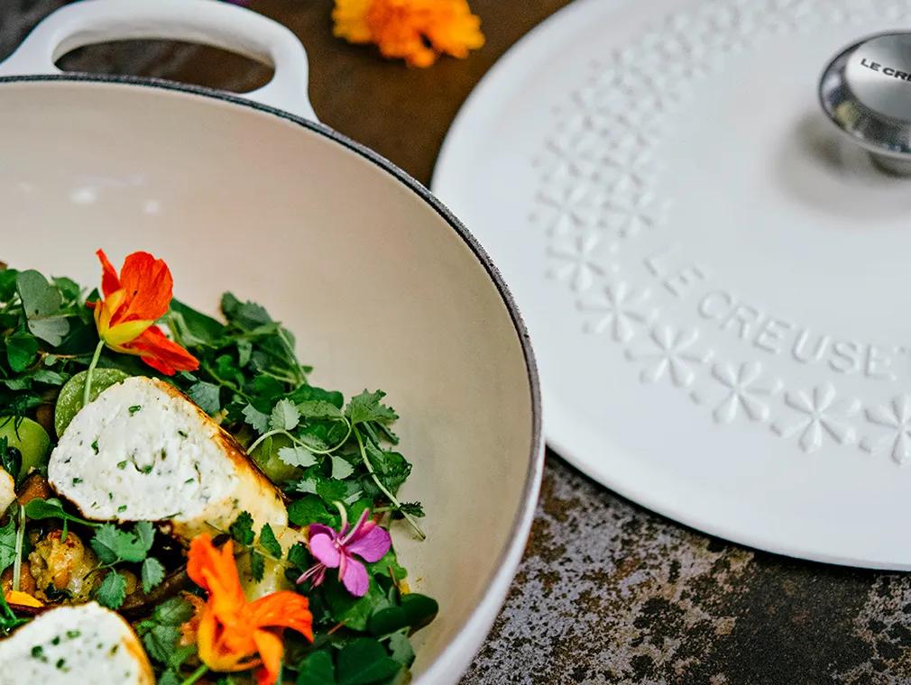 Fricassé de légumes aux écrevisses et aux herbes