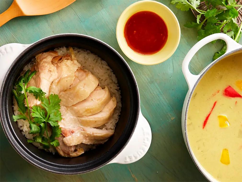 Poulet Hainan et riz
