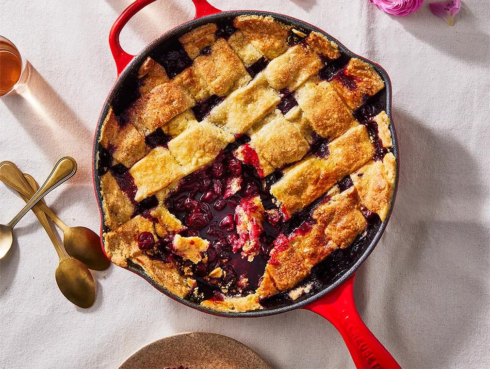Tarte aux cerises en treillis