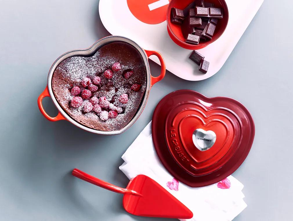 Gâteau au chocolat et framboises