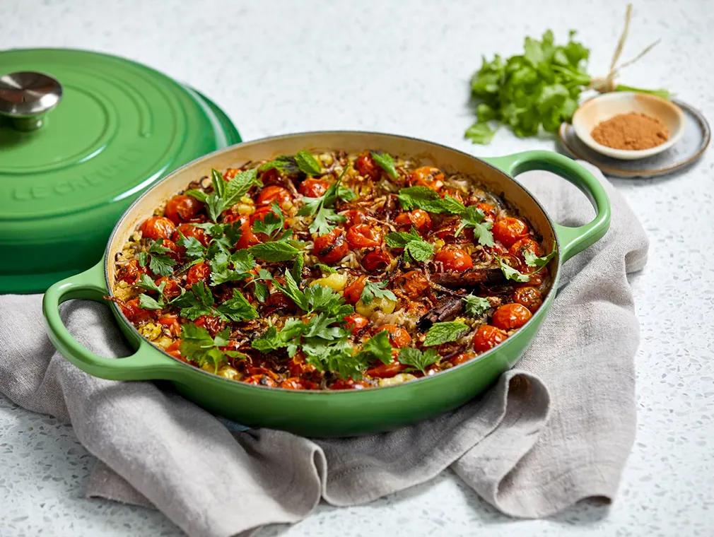 Koshari à la cannelle et aux tomates cerises