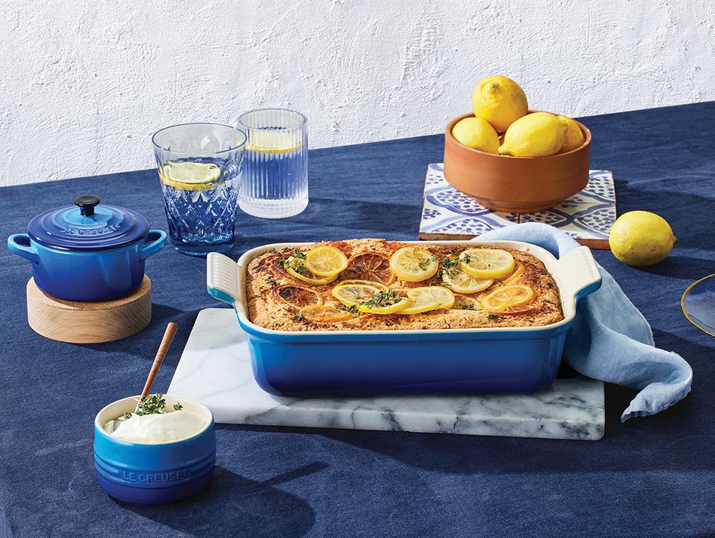 Gâteau à la polenta, au citron, au thym et à l’huile d’olive