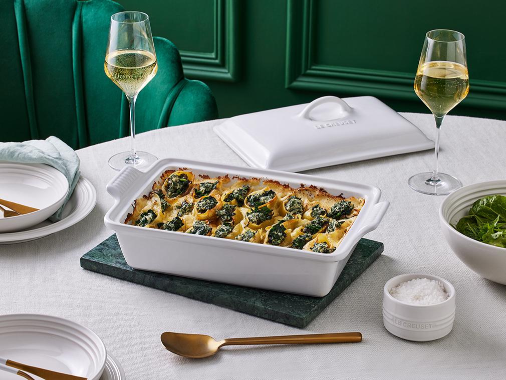 Conchiglioni aux épinards et à la ricotta