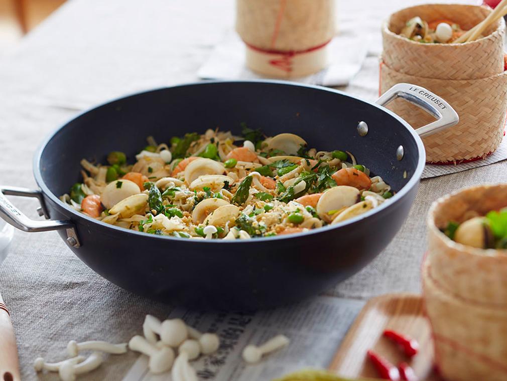 Nouilles sautées aux crevettes