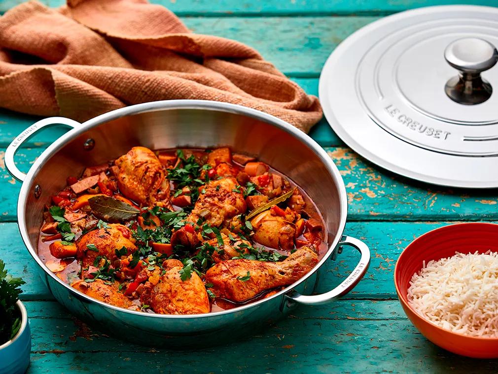 Gombo au poulet et à la saucisse fumée