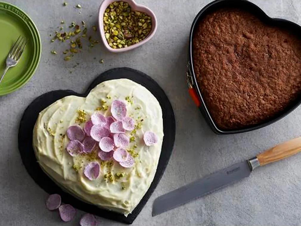 Gâteau cœur avec flaçage au citron