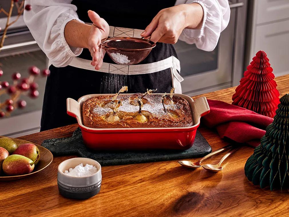 Pudding aux poires, au gingembre et à la cannelle