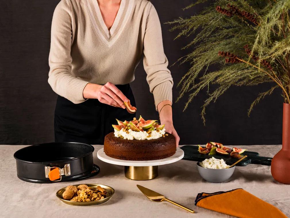 Gâteau au miel, aux figues et aux noix