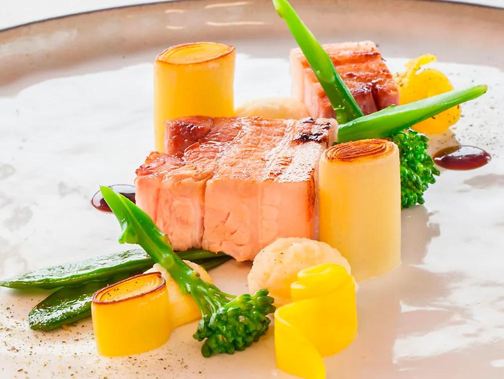 Poitrine de porc basse température à la mode japonaise