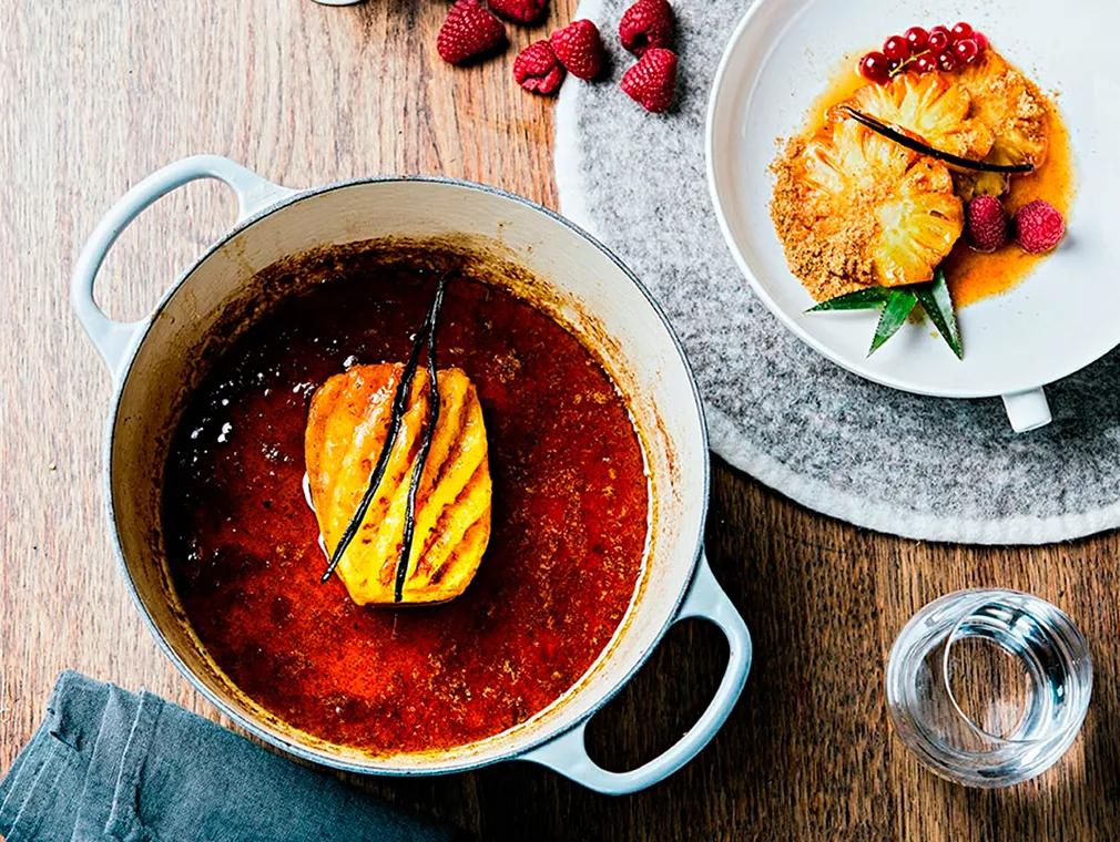 Ananas rôti à la vanille