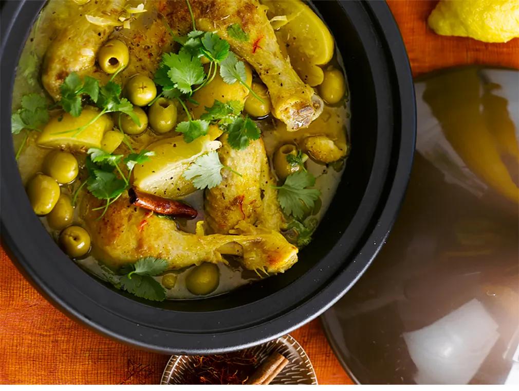 Poulet Aux Olives et Citrons Confits